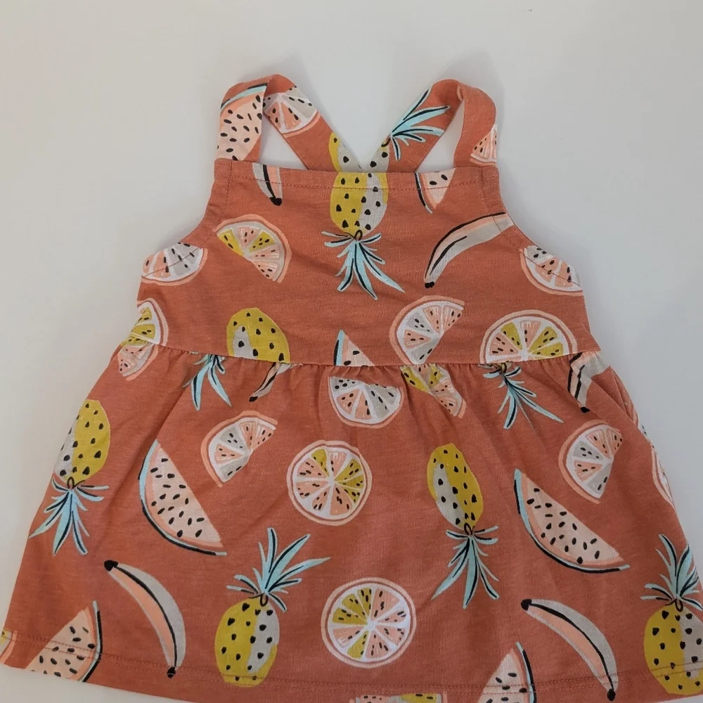 OshKosh B'gosh Orange and White Tank Top Set Size 18 Months